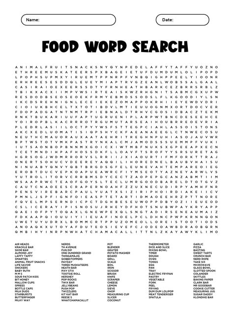 Free Printable Hard Word Searches