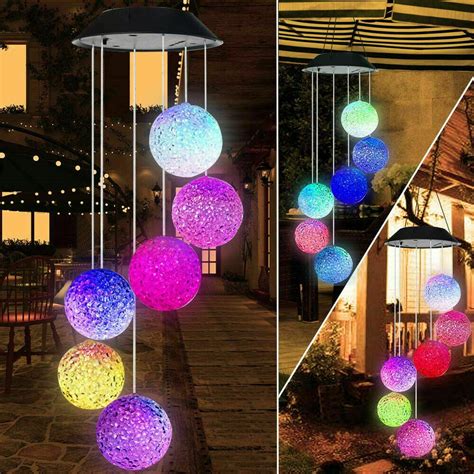 Solar Wind Chime Light Epicgadget Solar Powered Color Changing Led