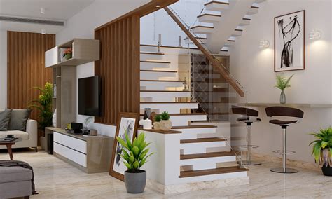 Small House Living Room Design With Stairs