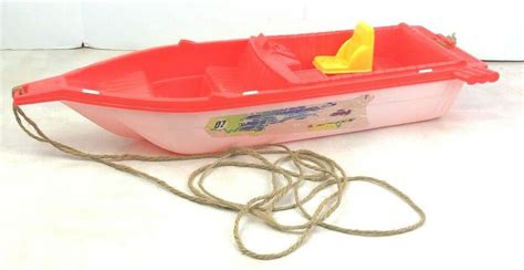 Amloid Vintage Plastic Toy Speed Boat 23 12” Long Play Pretend Mexico