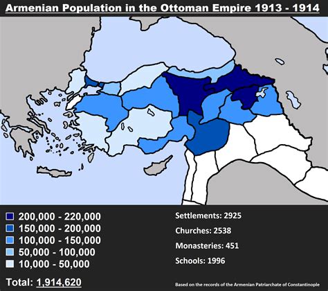 Armenian Population In The Ottoman Empire 1913 1914 Additional