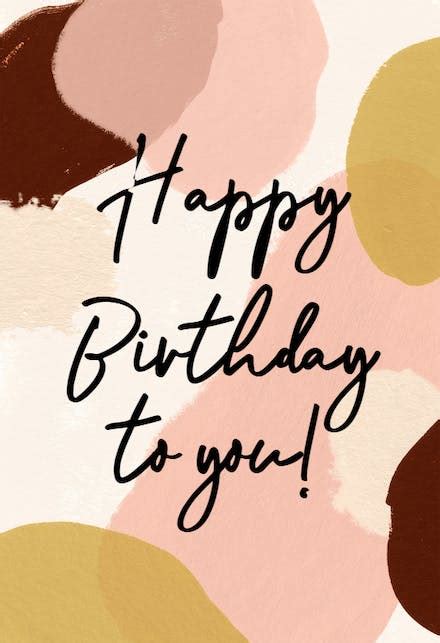 Happy Birthday Card Aesthetic Squiggles Happy Birthda