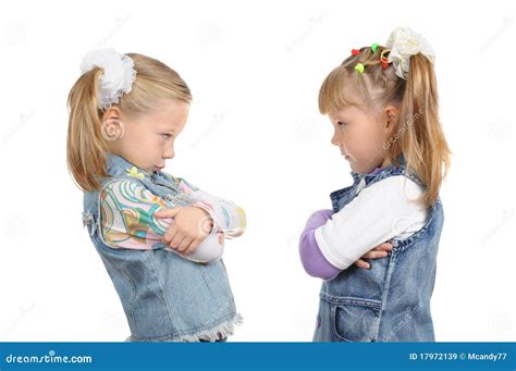 Two Angry Little Girls Stock Image Image Of Emotion 17972139