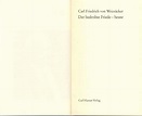 Der bedrohte Friede - heute : Weizsäcker, Carl Friedrich von: Amazon.de ...