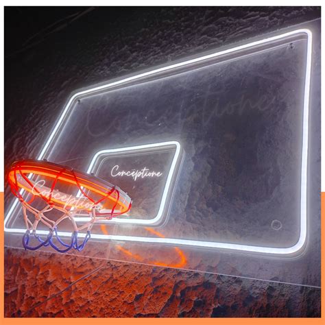 Basketball Hoop Customize Neon Sign Led It Will Look Great Etsy