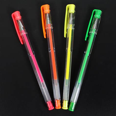 Four Neon Gel Pens