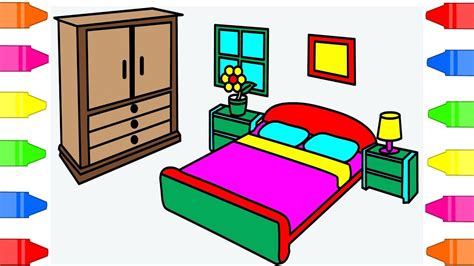 Help your child to select one of the available drawings and then select you preferred color. How To Draw Bedroom Coloring Pages For Kids - Drawing Bed ...