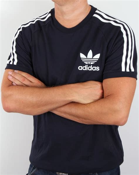 Engineered for performance but designed to look sharp, adidas tops are made to be as bold as you. Adidas Originals Retro 3 Stripes T-shirt Navy,california ...