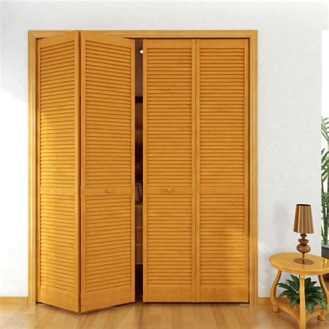 Traditional Louverlouver Golden Oak Stained Bi Fold Door