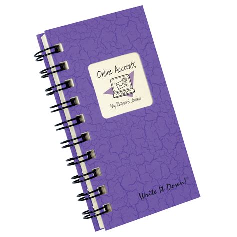 Online Accounts My Password Mini Journal Purple Journals Unlimited