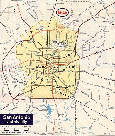 Texasfreeway San Antonio Historical Information Old Road Maps