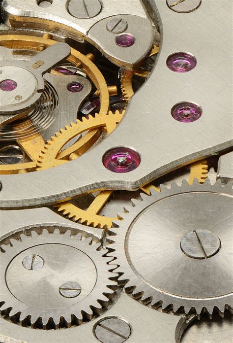 Internal Mechanism Of Mechanical Watches Technology Stock Photos