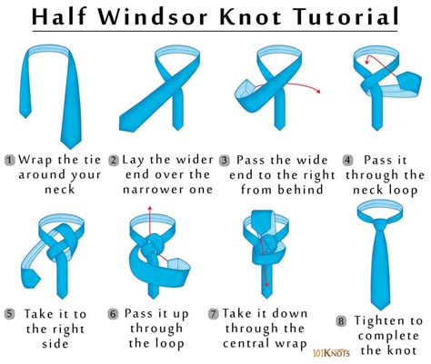Half Windsor Knot 101knots