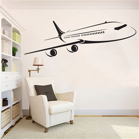 Airplane Wall Decal Airplane Decor Airplane Sticker Etsy Aviation