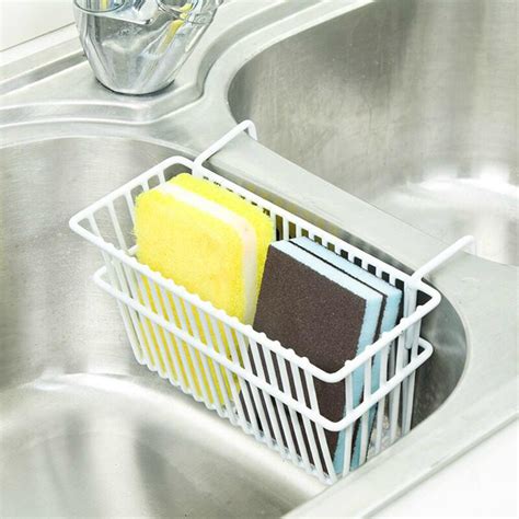 1pc Kitchen Sink Sponge Rack Drain Holder Iron Sponge Storage Rack