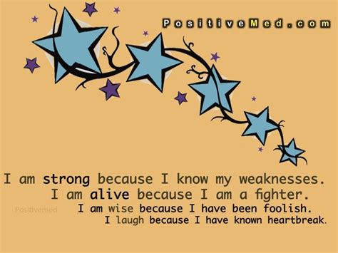 I Am Strong Because I Know My Weaknesses Positivemed Quote Posters