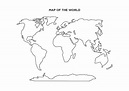 10 Best Blank World Maps Printable - printablee.com