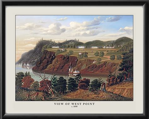 West Point Ny 1850 Vintage City Maps