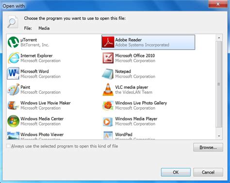 Windows 7 32 Bit When Loading Open With File Media