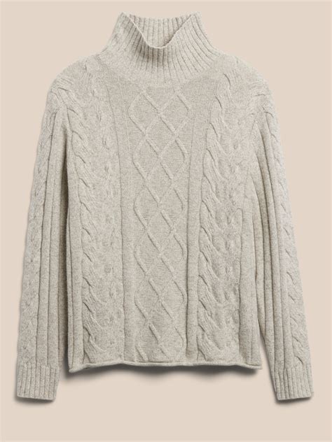 Italian Marbled Cable Knit Sweater Banana Republic