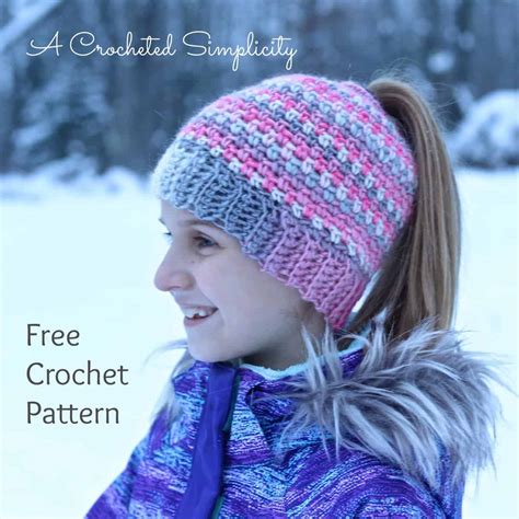 Free Crochet Pattern W Video Tutorial Linen Stitch Messy Bun