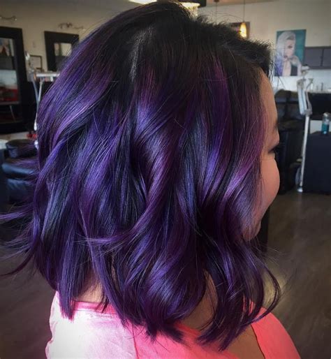 Eggplant Plum Hair Color Plum Eggplant Colored Hair Short Purple Hair