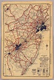 Rand McNally auto road map of New Jersey 1927 | Map, Historical maps ...
