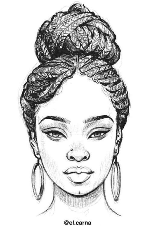 18 Ilustration Sketch Drawings Of Black Girls For Figure Drawing