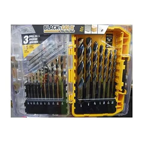 Dewalt Black Oxide Drill Bit Set 20 Piece Dw1177 Black And Gold