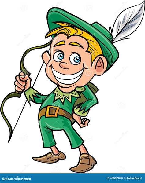 Cartoon Cute Robin Hood Stock Illustration Image 49587840