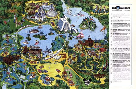 Deep Water Studios — 1975 Walt Disney World Map Classic Wdw Resort Map