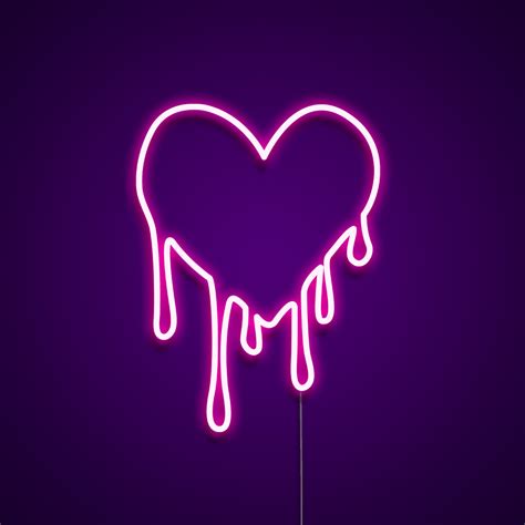 Dripping Heart Neon Light Sign