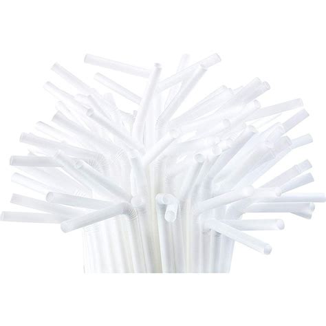 Flexible Drinking Straws Individually Wrapped White 400 Walmart