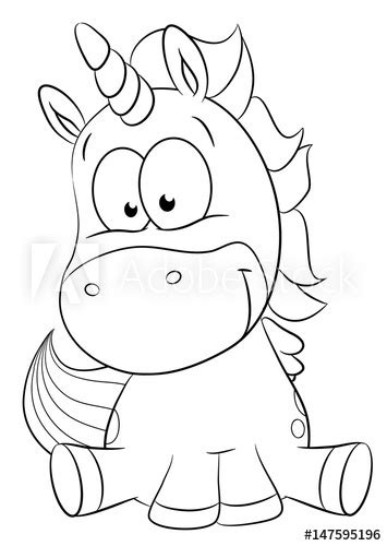 Schöne malvorlagen mit einhörnern für mädchen. "Niedliches Einhorn Vektor Illustration" Stockfotos und ...