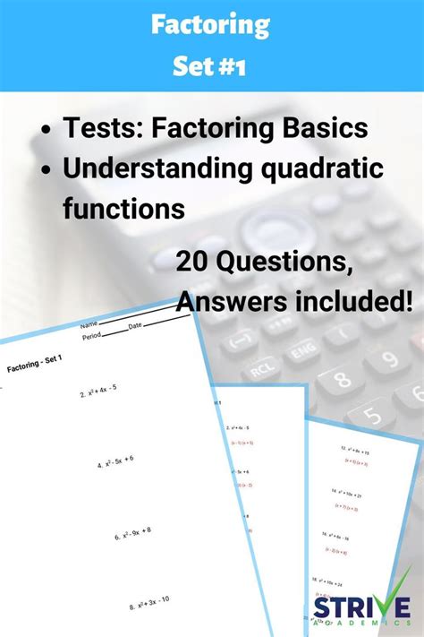 To be honest, there really is no difference, there are only three new chapters of content we didnt go over last. Factoring Refresher Worksheet Algebra 2 - Thekidsworksheet