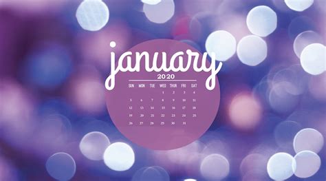 62 January 2020 Calendar Wallpapers Wallpapersafari