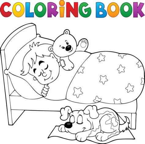 Sleeping Boy Coloring Pages