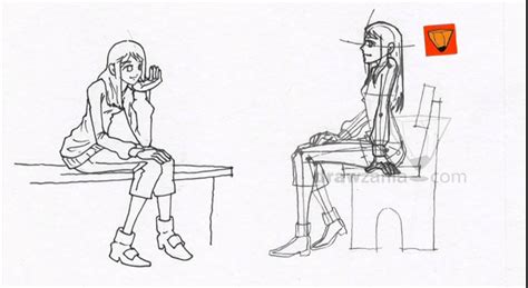 Anime Drawing Intermediate 34 Girl Sitting 02 Youtube