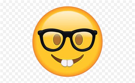 Nerd Emoji With Glasses Nerd Emojinerd Emoji Free Transparent