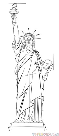 Here presented 54+ statue of liberty drawing images for free to download, print or share. How to draw the Statue of Liberty | Super Coloring