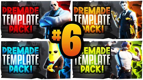 Fortnite Youtube Thumbnail Template Pack 6 Season 1 Acez Graphics
