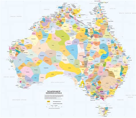 Aboriginal Australia Wall Map Small Folded