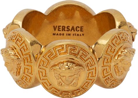 Versace Gold Tribute Medusa Ring Ssense