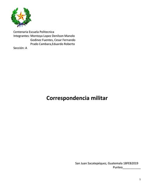 Correspondencia Militar By Denilsonmontoyadj Issuu