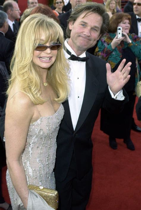 Actress Goldie Hawn and Kurt Russell arrive at the 73rd annual Academy