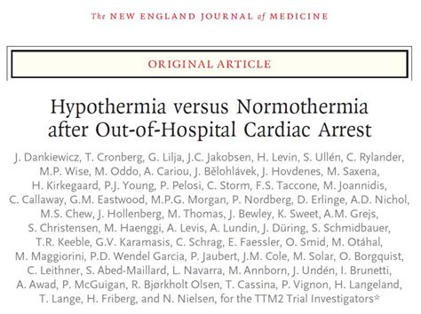 cooling after out of hospital cardiac arrest the ttm2 trial criticalcarenow