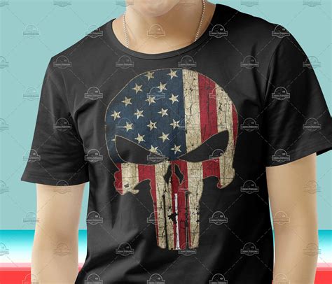 American Flag Skull Shirt Usa Flag T Shirt Patriot Shirt Etsy