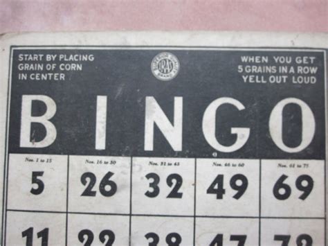 Vintage Extra Large Bingo Card By Caityashbadashery On Etsy