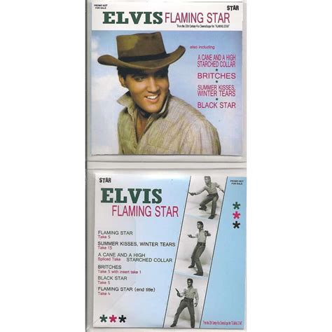 001 Flaming Star Mini Cd 6 Outtakes By Elvis Presley 3 Inch Cd With