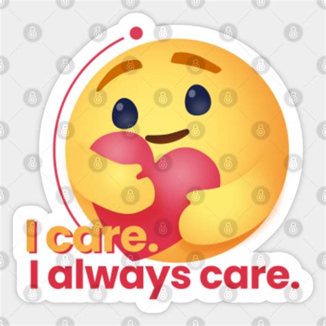 Care Emoji Facebook Care Emoji Sticker Teepublic